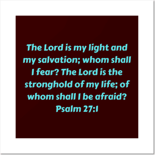 Bible Verse Psalm 27:1 Posters and Art